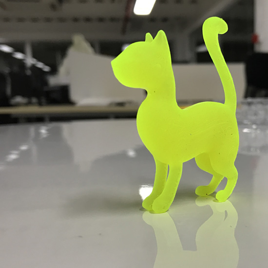 Fluorescent Yellow Flexible 3D Printing Photopolymers