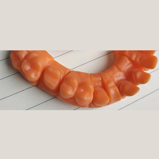 Orange Color Dental Model 3D Printable Photopolymer Resin